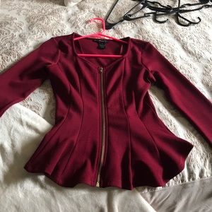 Burgundy top